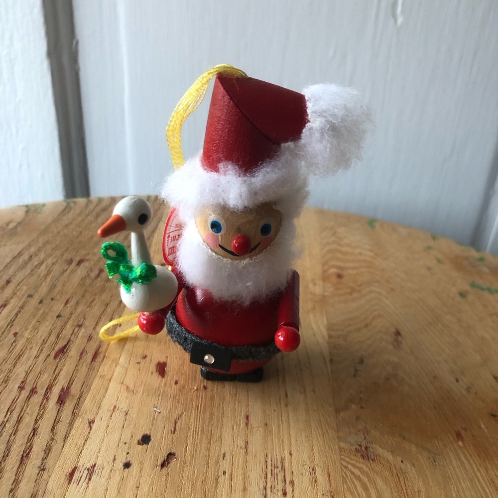 Steinbach Wood Santa Goose Christmas Ornament Made in Germany